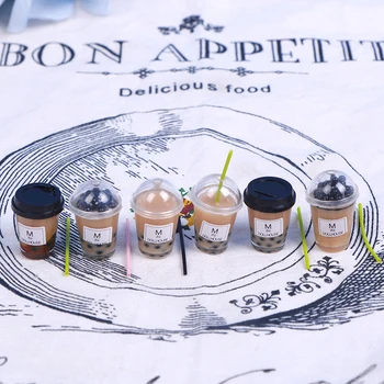 

Mini Milkshake Citroen Melk Fruit Thee Water Cup Dollhouse Accessories For Dollhouse Decals New~