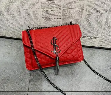 Red Bag Женская модная сумка; тапочки из лисьего меха; женские меховые шлепанцы; женская клетчатая сумка через плечо; пушистые босоножки из лисьего меха - Цвет: Red Bag