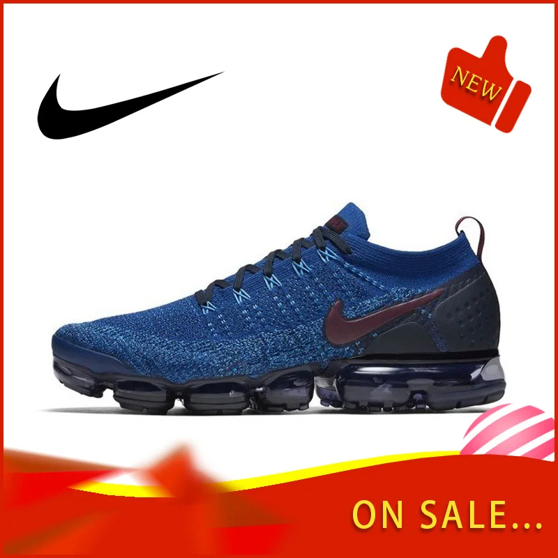 Скидка Оригинальные подлинные мужские кроссовки для бега NIKE AIR VAPORMAX FLYKNIT 2,0, классические спортивные кроссовки для улицы, новые дышащие 942842 104