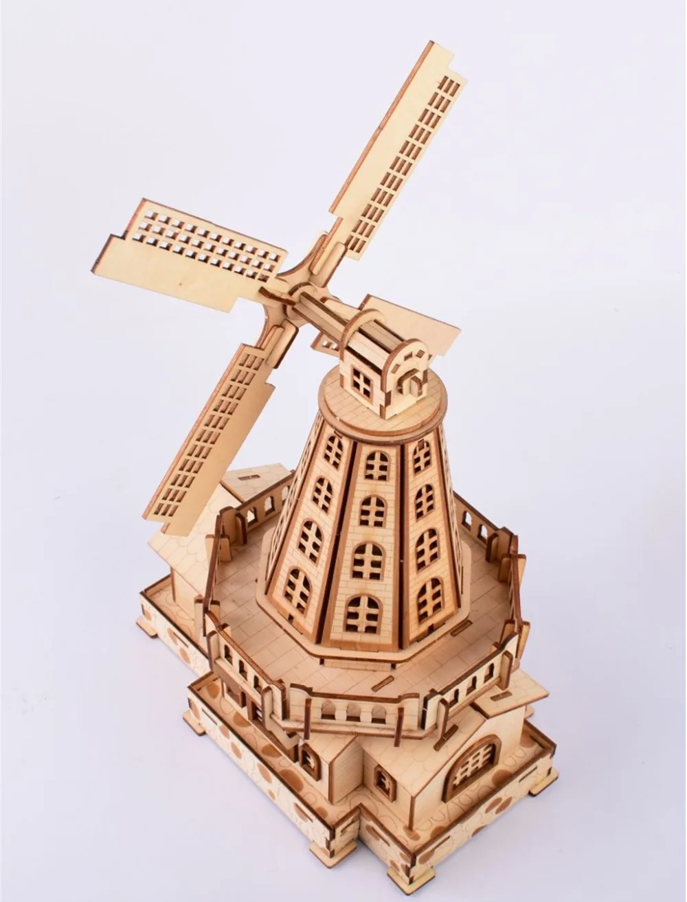 Голландская ветряная мельница DIY 3D деревянная головоломка деревянная сборка набор для резки деревянные игрушки для рождественского подарка 3061