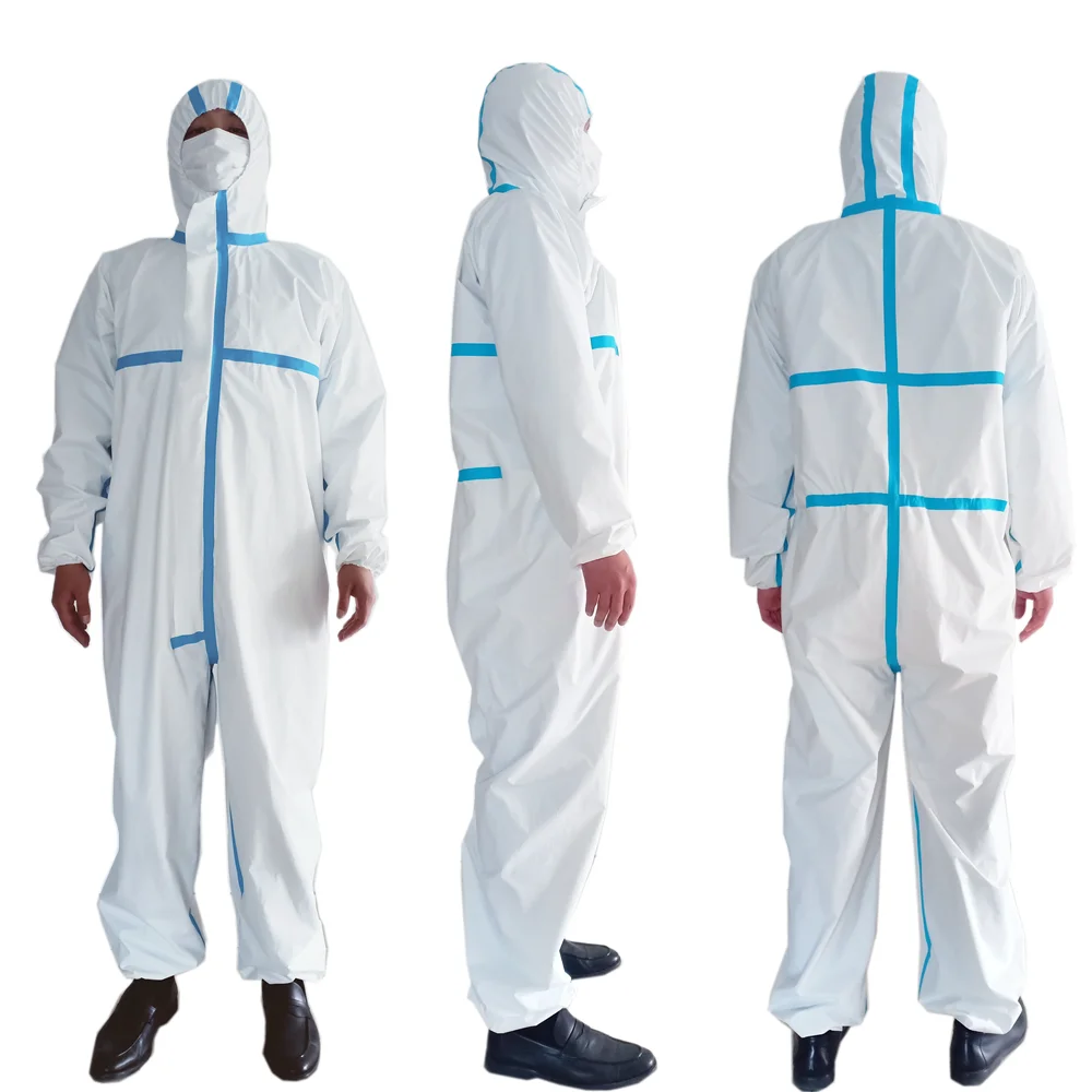

High Antibacterial Reusable Isolation Suit Prevent Invasion of Virus Staff Protective Clothing Dust-proof Coveralls Antistatic