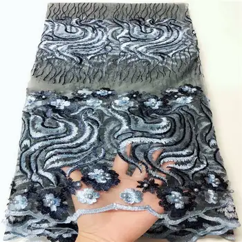 

African Lace Fabric 3 D Nigerian Laces Fabric Bridal High Quality French Tulle Lace Fabric For Women Dress A1598
