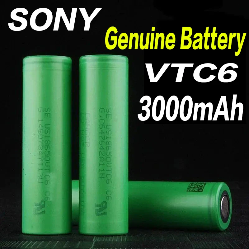 SONY VTC6 18650 3000 мА/ч Батарея 3 7 V 30A высокого разряда Перезаряжаемые батареи для US18650VTC6