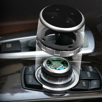 

Dia 5.6 cm Multimedia Knob Cover ABS Button Replacement Silver Small Car