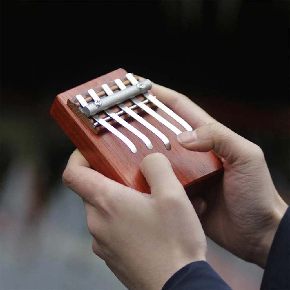 SFIT 5 клавиш Kalimba большой палец пианино дерево корпус из красного дерева