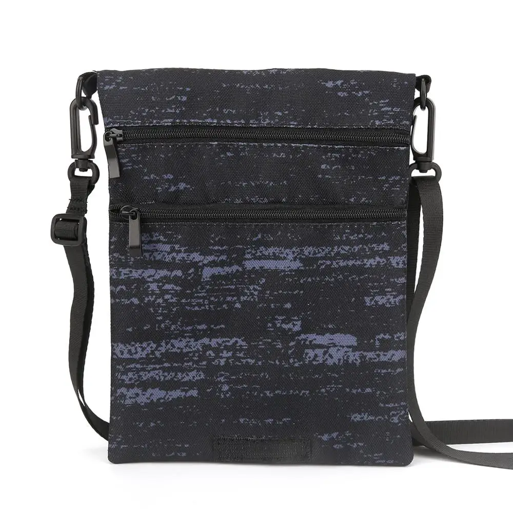 Положительное и отрицательное использование паспорта поясные сумки шеи ID изменение коллекция Мобильный телефон сумка через плечо печать - Цвет: Mature ideal black