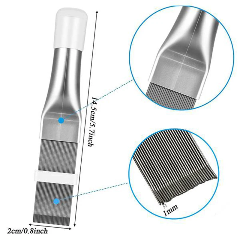 Air Conditioning Fin Comb Condenser Cleaning Comb Refrigeration Repair Tool Cleaning Brush Fin Brush Accessory
