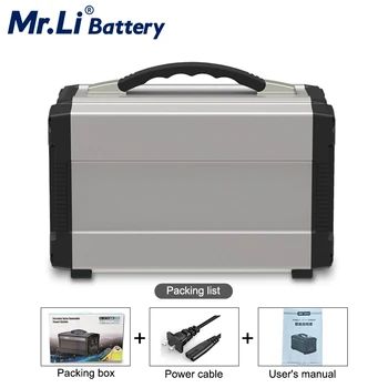 

Mr.Li 500W 120Ah 110V 220V Power Bank Portable Power Station Lithium Portable Generator Emergency Backup battery pack UPS Power