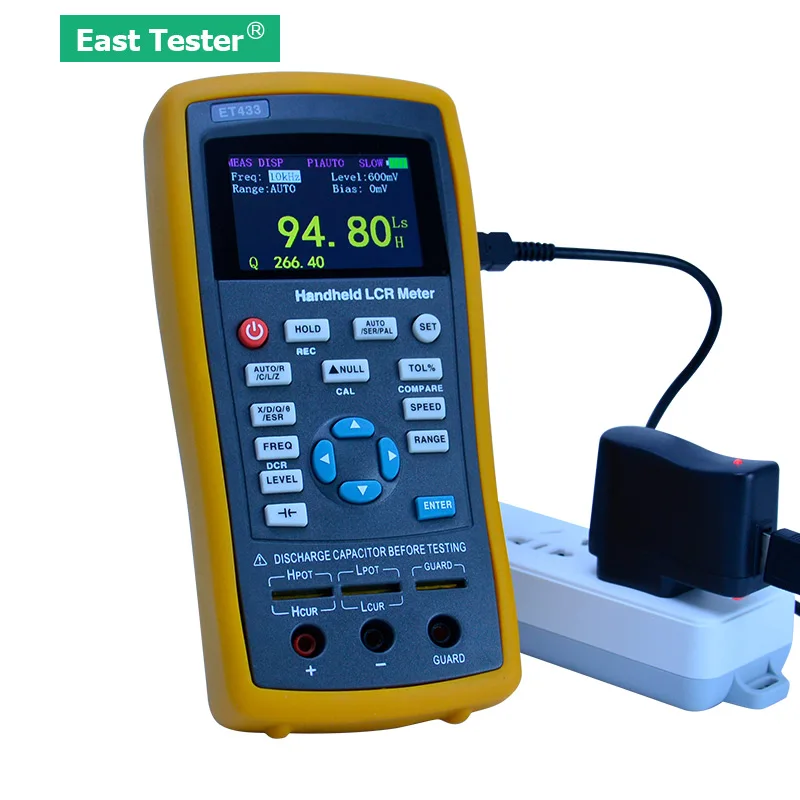 /-0.2% Accuracy Multi Tester Instruments Digital LCR Bridge Handheld LCR Meter with Backlight Display ET430 Resistance Electrolytic Capacitance Measuring Handheld LCR Bridge /-0.2% Accuracy Multi Tester Instruments Digital LCR Bridge Handheld LCR Meter with Backlight Display ET430 Resistance Electrolytic Capacitance Measuring Handheld LCR Bridge