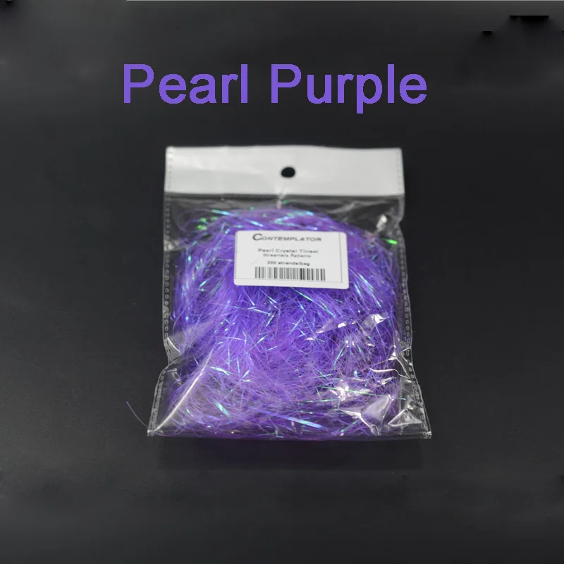 Созерцатель, новинка, 8 цветов, блестящая мишура, растяжки для ловли нахлыстом, материалы для ловли нахлыстом, плоская миларовая жемчужная мишура, flashback nymphs - Цвет: Pearl Purple