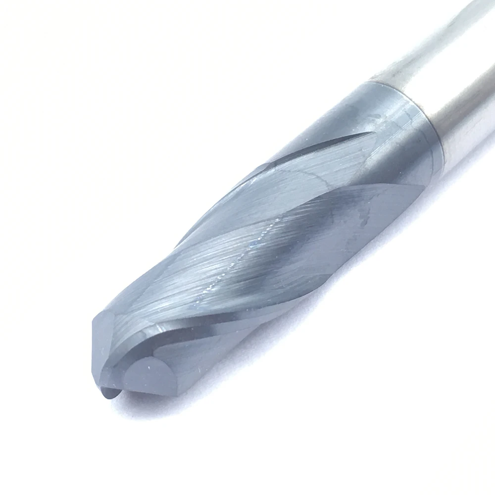 1PC R5.0XD10X75L 2 flute HRC50 Tungsten Steel Ball Nose End Mill Cutting Tools CNC Milling Cutter Solid Carbide Ball Nose
