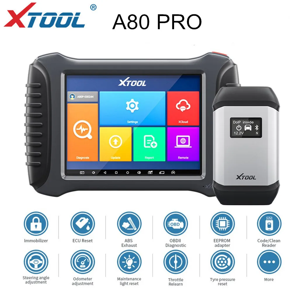 Автомобильный диагностический инструмент XTOOL A80 pro OBD2 с кодированием