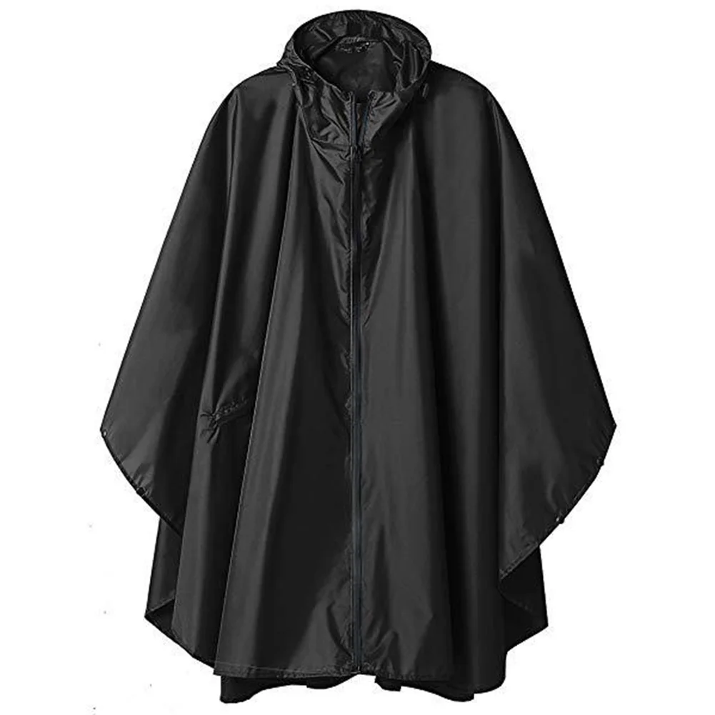 

Women Riding Jacket Portable Outdoor With Pockets Camping Long Printed Dots Waterproof Soft Hooded Raincoat Bat Shaped