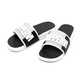 

Whoholl Men's Slippers EVA Men Shoes Women Couple Flip Flops Soft Black and White Stripes Casual Summer Male Chaussures Femme