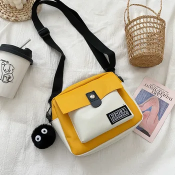 

Female students 2020 new messenger bag hip-hop bungee canvas bag net red all-match shoulder bag