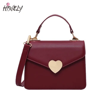 

Fashion Heart-shaped Small Flap Shoulder Messenger Crossbody Bags Women Handbags Fashion Ladies Clutch Casual Totes Female Purse