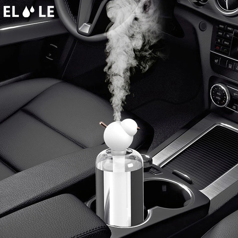 Mini Bird Air Humidifier USB Ultrasonic Aromatherapy Diffuser For Home Car LED Light Air Refresher Mist Maker Humidifer