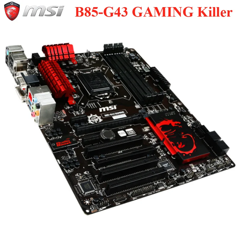 MSI B85-G43 игровая оригинальная материнская плата DDR3 LGA 1150 USB2.0 DVI HDMI VGA 32 Гб B85 i3 i5 i7 B85 б/у настольная материнская плата