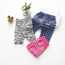 Новые стильные повседневные штаны в Корейском стиле для мальчиков и девочек свободные брюки из чистого хлопка, Детские Капри с рисунком леопарда