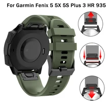 26 22 20 мм ремешок для часов Garmin Fenix 6X6 5 6s 5s Plus 3 3HR gps часы Quick Release силиконовые Easyfit ремешок