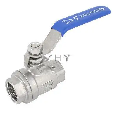 1/2 PT Женский F/F резьбовой синий рычаг Ручка односторонний шаровой клапан