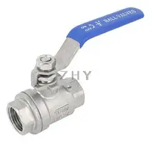 1/2 PT Женский F/F резьбовой синий рычаг Ручка односторонний шаровой клапан