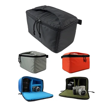 

Portable SLR Camera Insert Bag Inner Partition Padded Protector Bag For DSLR SLR Black Insert Case Waterproof Zipper Camera Bag