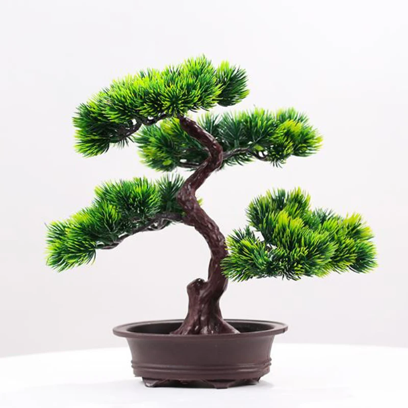 

6 Style Artificial Bonsai Plants Small Tree Pot Plants Fake Flowers Potted Ornaments For Home Hotel Garden Decors