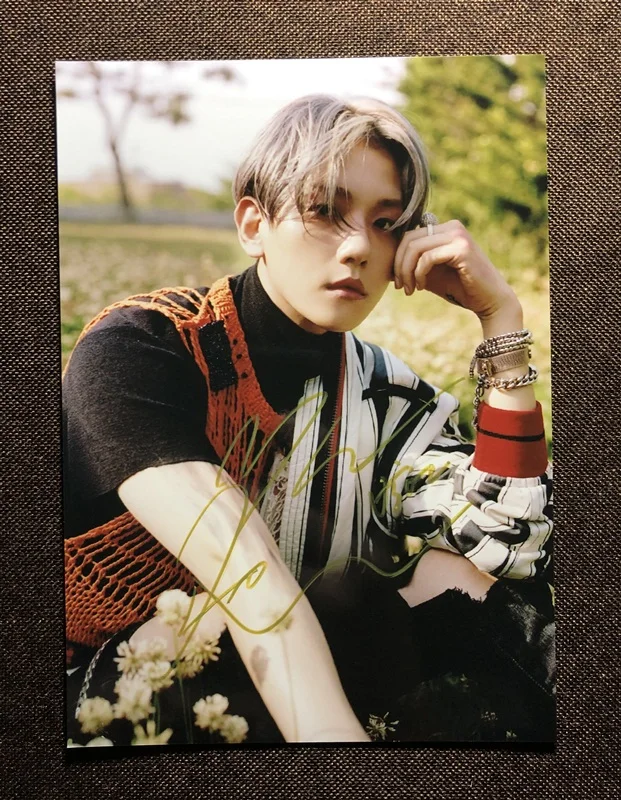 Ручная подписка суперм фото с автографом BAEKHYUN 5*7 092019N3