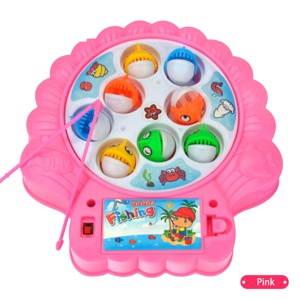 Электрическая рыболовная игрушка вращающаяся игра музыкальная рыбалка