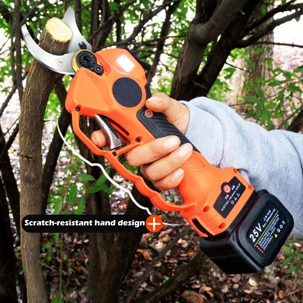 

25V 40mm Cordless Pruner Electric Pruning Shear Garden Tools Lithium-ion Battery Fruit Tree Bonsai Pruning Branches Cutter