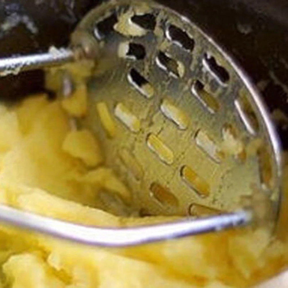 Многофункциональная кухонная Картофелемялка из нержавеющей стали, устройство для приготовления пюре и сока, толкатель для фруктовых яиц, гладкая дробилка для пюре, кухонный инструмент
