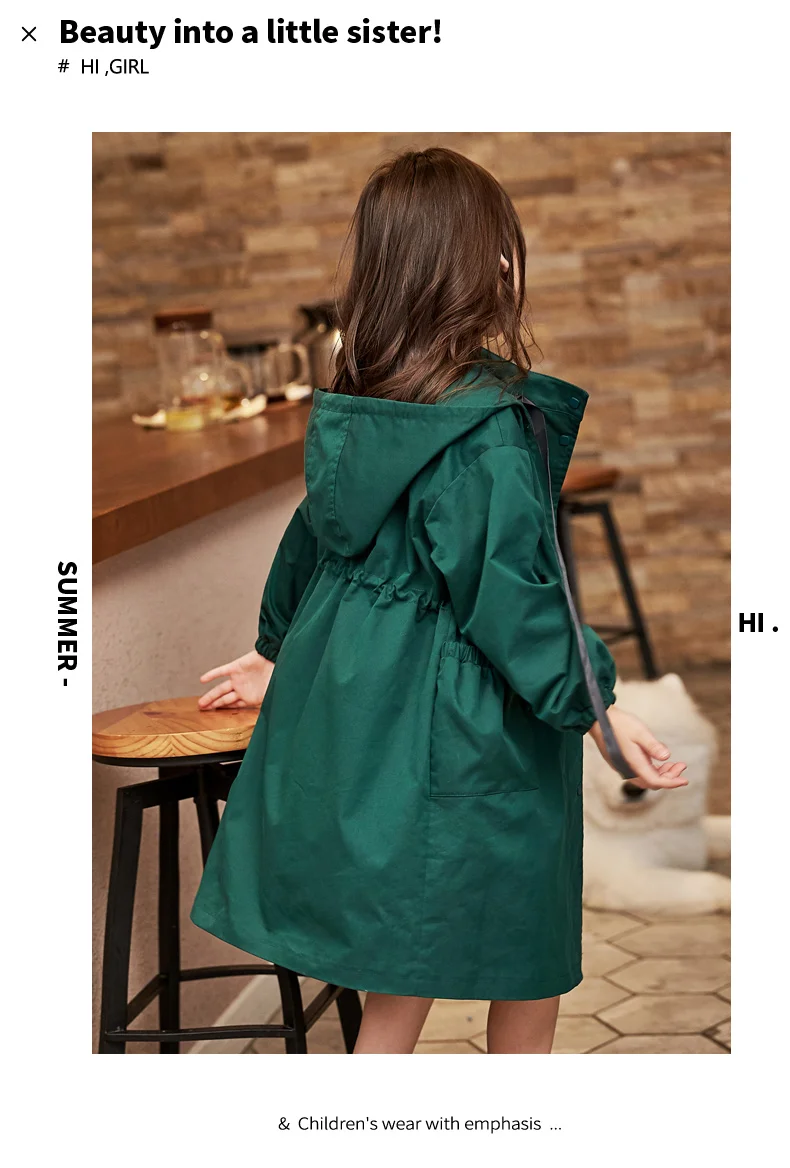 Windbreak para Moda Primavera Outono Menina Cabolsa Nova Chegada Estilo Coreano Algodão Duas Cores Longo All-match Bebê Meninas 2020 4 estilo coreano algodão duas cores longo estilo