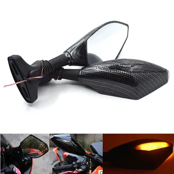 

Black Motorcycle Front Back LED Turn Signal Integrated Mirrors for suzuki GSXR600 GSXR750 GSXR1000 TL1000S GSR600 GSR750