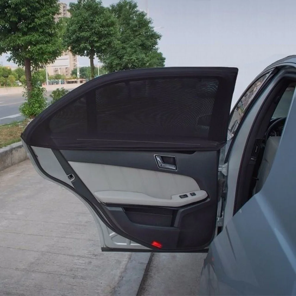 

2PCS Shade Mesh Cover Car Window Sun Visor UV Rays Protection Auto Vehicles Exterior Windshield Sunshades