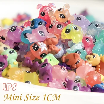 

Mini 1CM Pet shop Snowflake transparency limit Collection Figure Collie Dog Cat Animals Loose Cute Kid Toys Figure Gift