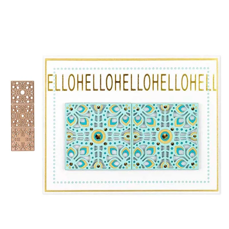 

JC Metal Cutting Dies Scrapbooking Magic Pattern Square Stencil Craft Paper Knife Mould Blade Punch Card Make Die Cut 2020 New