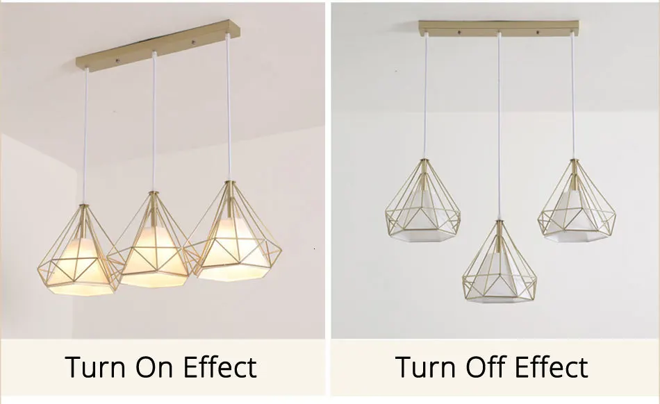 Подвесные светильники золотистого цвета, треугольная форма, в скандинавском стиле, 1 головка/3 головки, подвесной светильник, простые металлические светильники, декоративные светильники