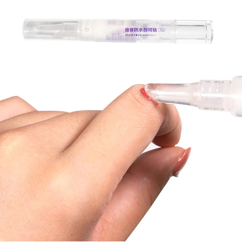 Vendaje líquido de primeros auxilios para heridas, Parche de Gel curativo, adhesivo desinfectante, vendaje Invisible médico para exteriores
