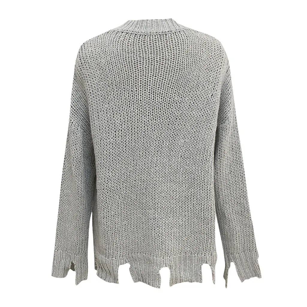 Womail sweater winter tops for women Floral Print Long Sleeve O-Neck Embroidered  sweater women women winter tops 816#2