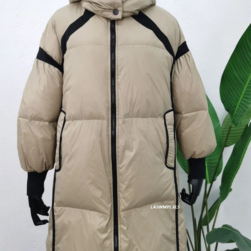 Plus size Khaki/Gray 2020 New Long Hooded Parkas