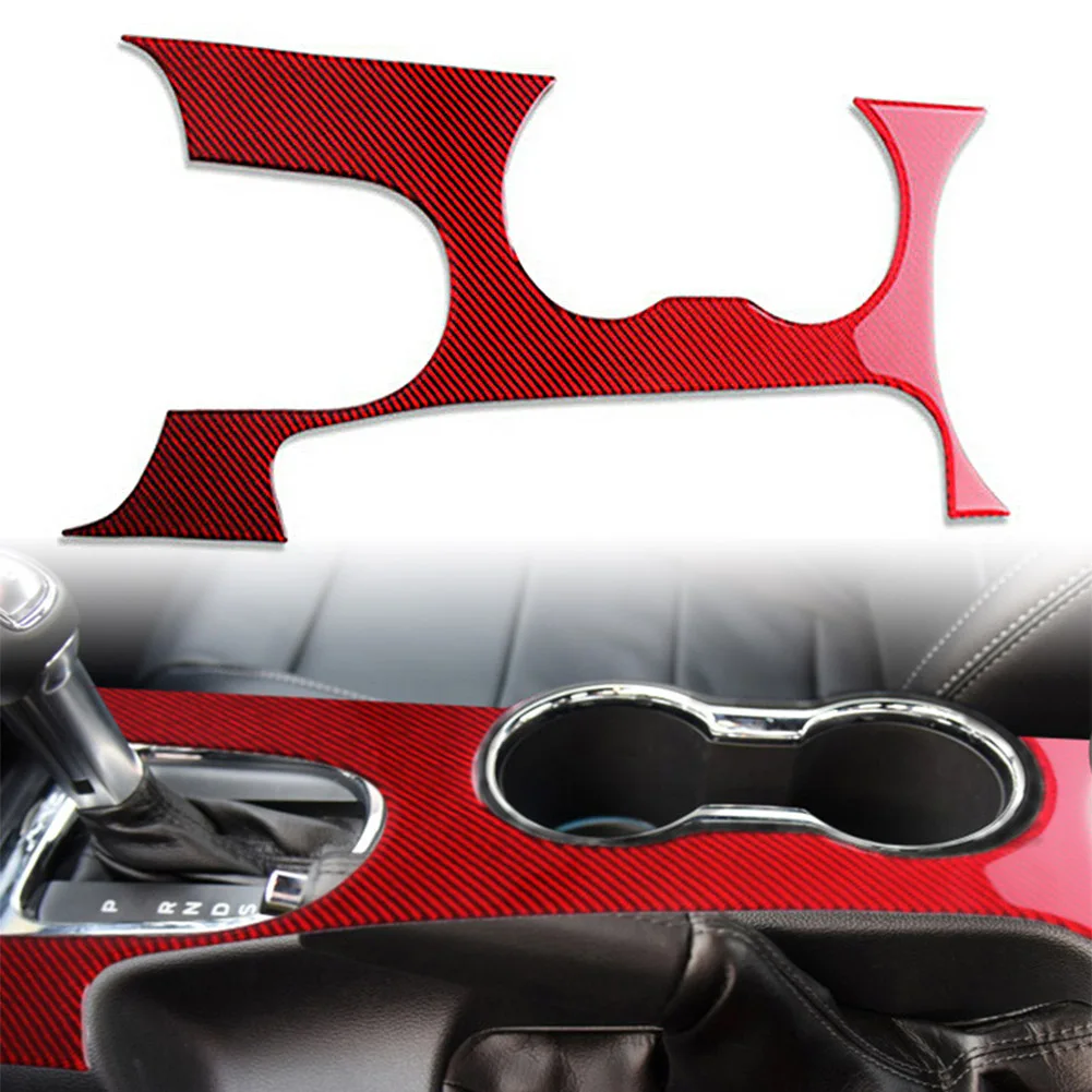 

Красное углеродное волокно ABS Автомобильная внутренняя искусственная декоративная отделка для Ford Mustang 2015 2016 2017 2018 2019
