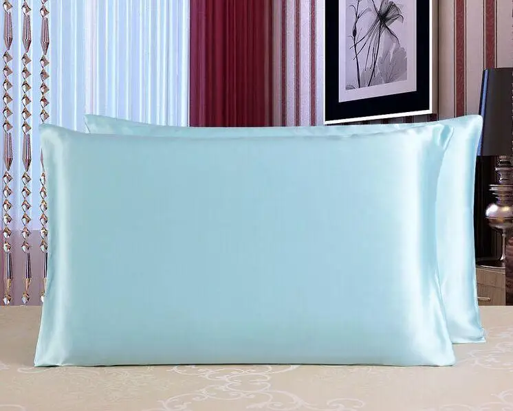 8 16m/m silk pillowcase 100% pure satin charmeuse fabric double side 20*30 inch standard queen size 51cm*76cm | Дом и сад