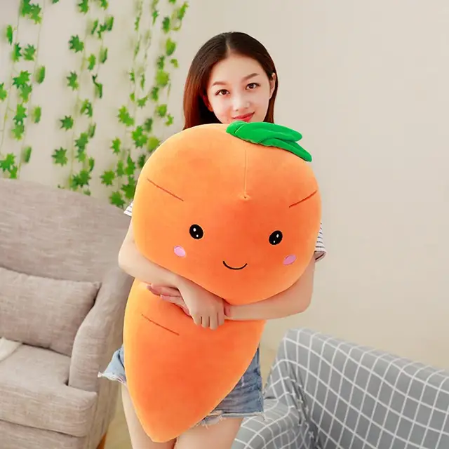 Creative 2 types 55-95cm Simulation Carrot Plush Toy Stuffed Soft Plant Doll with Down Cotton Lovely Pillow for Kids Girls Gift