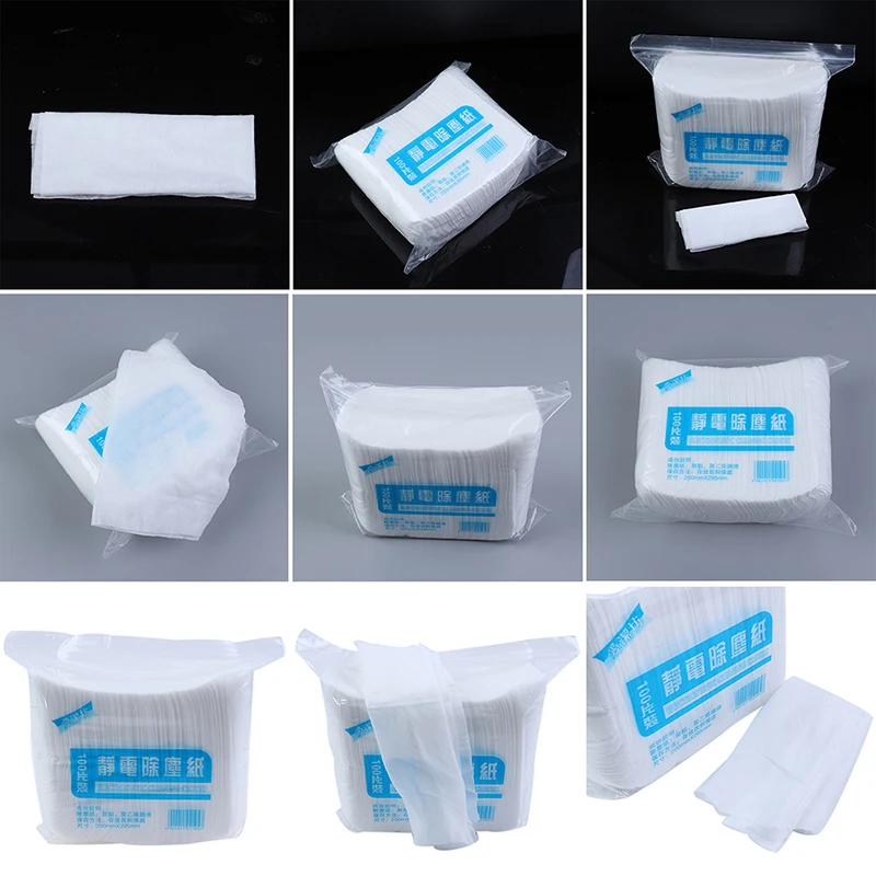 100pcs Disposable Electrostatic Dust Removal Mop Paper Home Kitchen