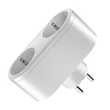 2 In 1 WiFi Smart Plug EU 16A Plug Outlet Power Socket With Energy Monitor APP Control Works With Google Home Mini Alexa IFTTT mini smart eu plug wifi control power 16a socket energy monitoring timer switch voice control works with alexa google and ifttt