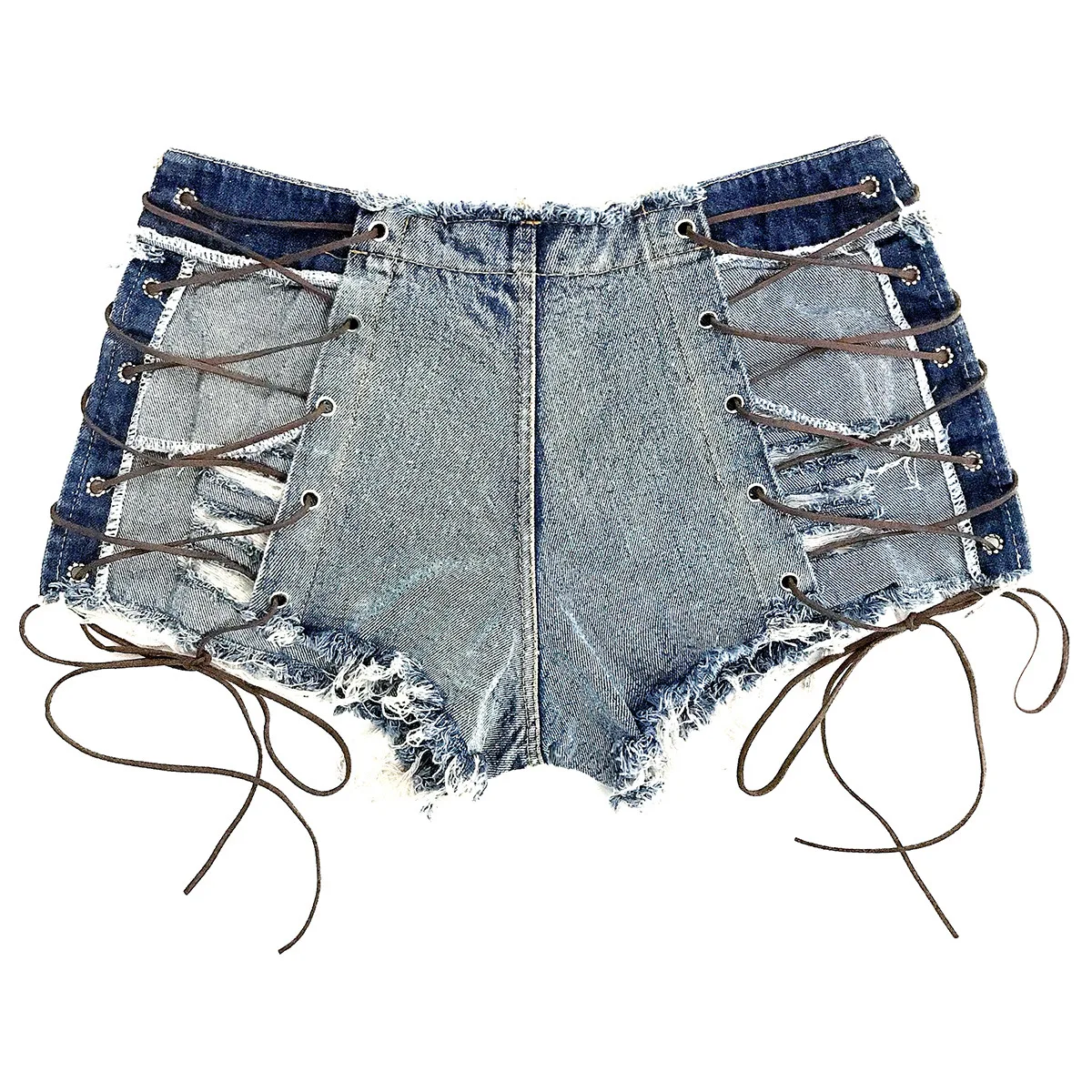 Женские сексуальные мини короткие джинсы, джинсовые шорты с дырками, высокая талия, открытые, горячие, вечерние