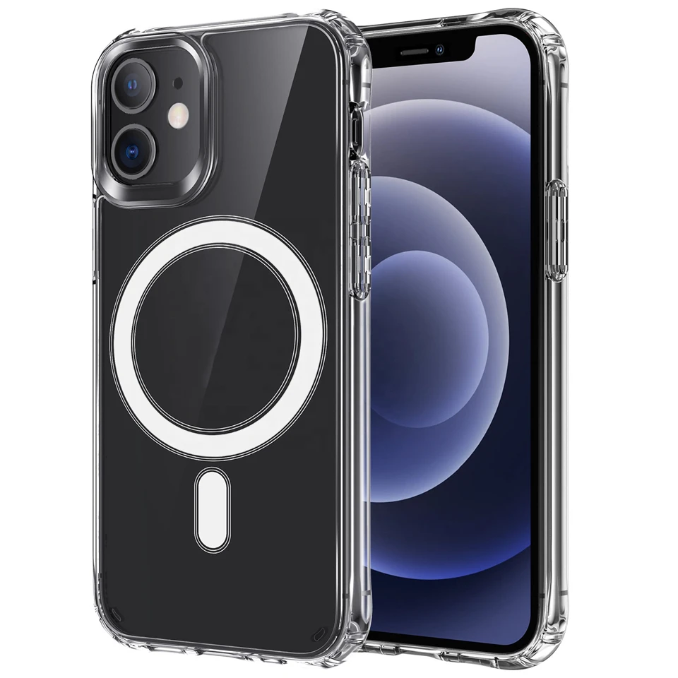 Чехол для iPhone 12 Pro Max mini противоударный чехол Magsafe с беспроводной зарядкой и полной защитой из поликарбоната