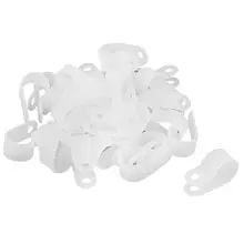30 шт. белый пластик 10,4 мм Диаметр Электрический провод Кабельные Зажимы Органайзер