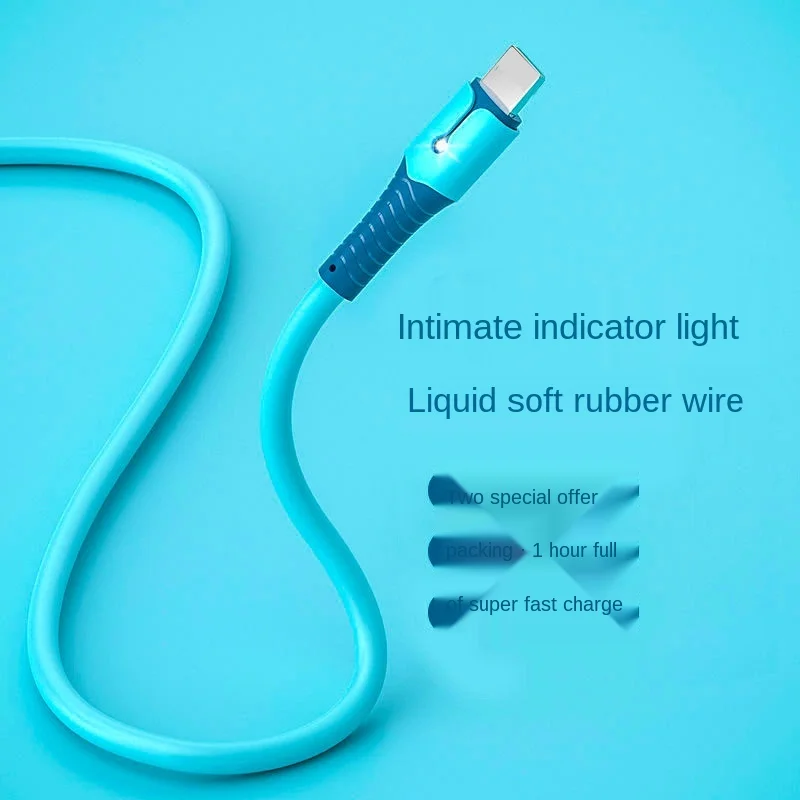 Кабель Micro USB Type-C из жидкого силикона 5A для быстрой зарядки мобильных телефонов